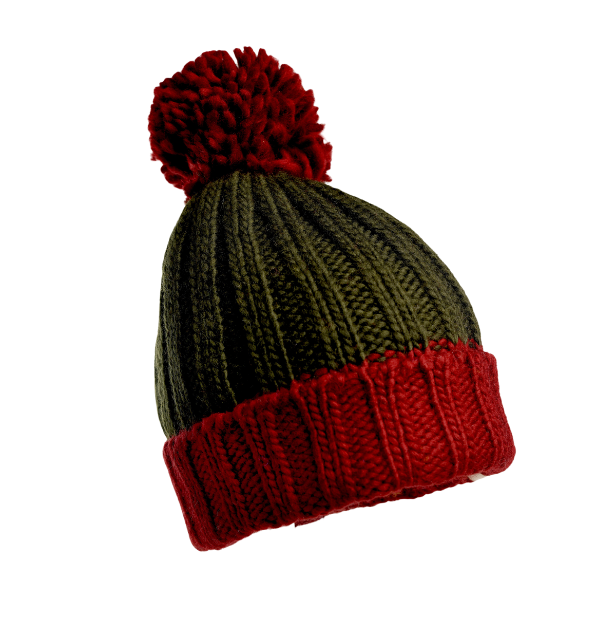 Nirvanna Designs Cherry Pom Hand-Knit Wool Beanie