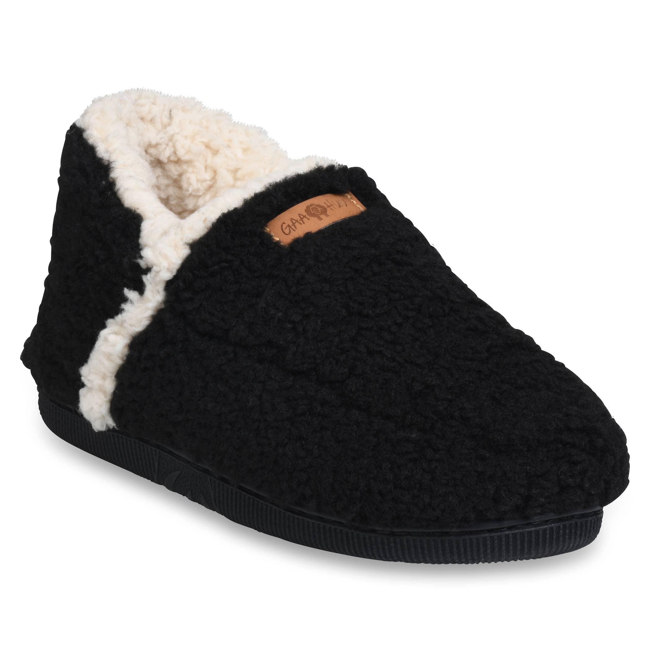 gaahuu Berber & Faux Shearling Memory Foam Slipper Boots