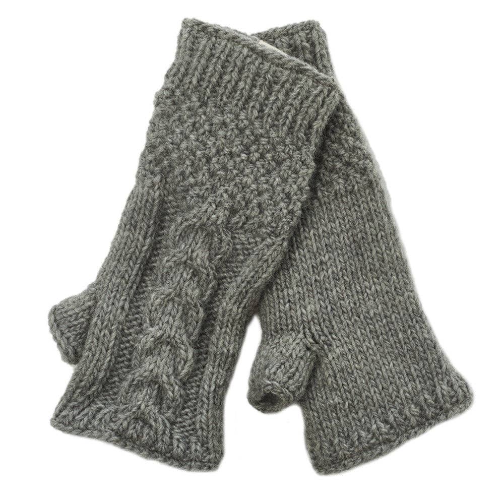 Nirvanna Designs Cable Hand-Knit Wool Hand Warmers