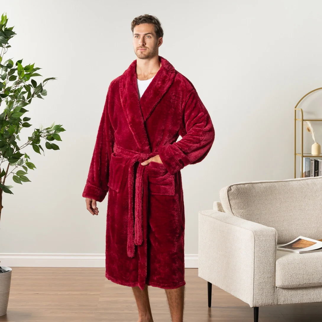 Pavilia Sherpa Fleece Men's Robe