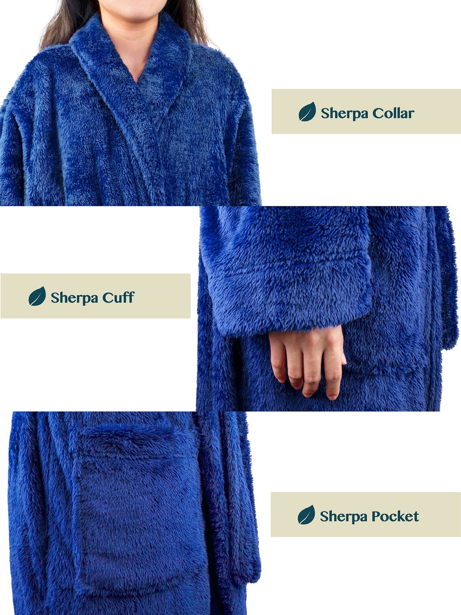 Pavilia Sherpa Fleece Women's Robe