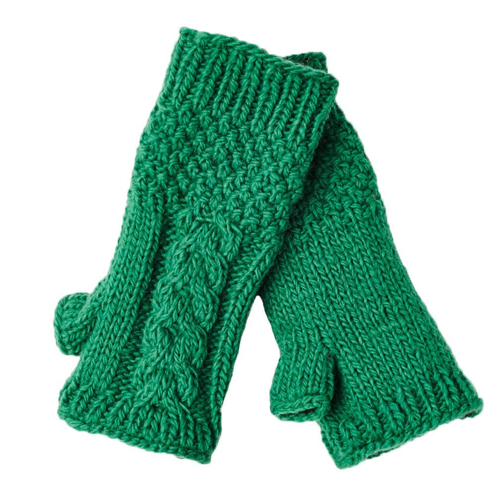 Nirvanna Designs Cable Hand-Knit Wool Hand Warmers