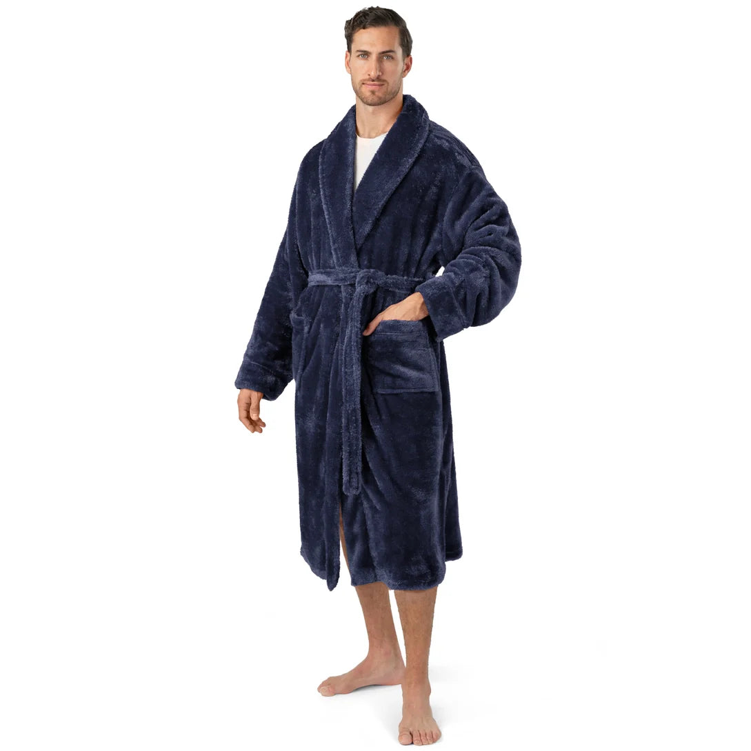 Pavilia Sherpa Fleece Men's Robe