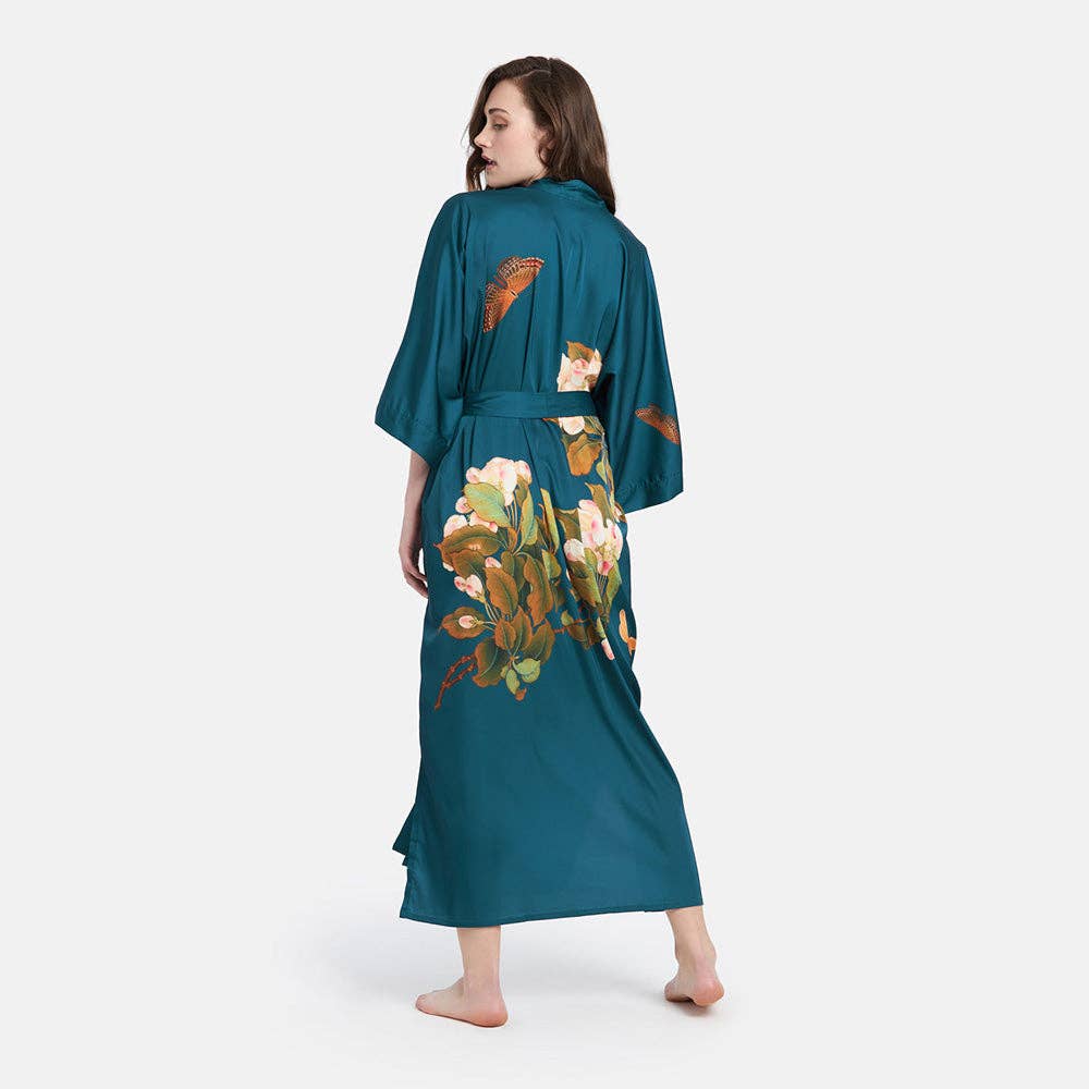 KIM+ONO Peony & Butterfly Women's Long Kimono Robe