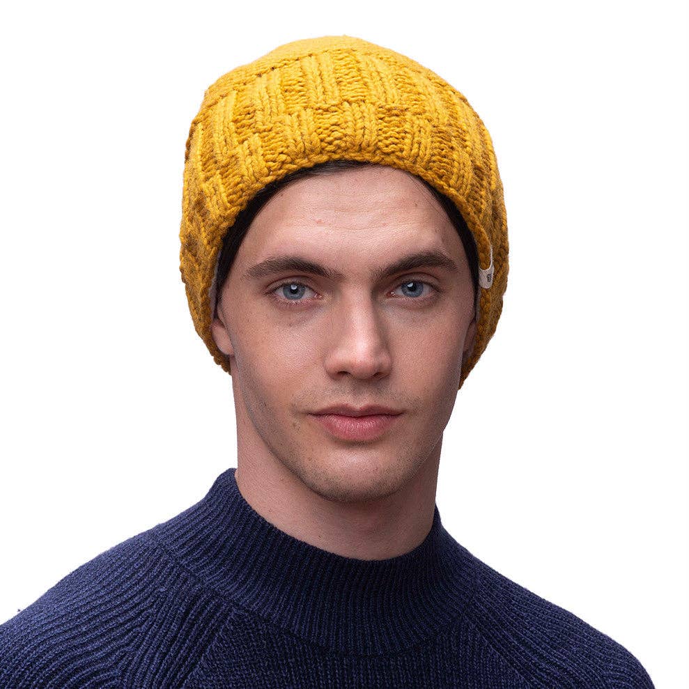 Nirvanna Designs Percy Hand-Knit Wool Ribbed Beanie