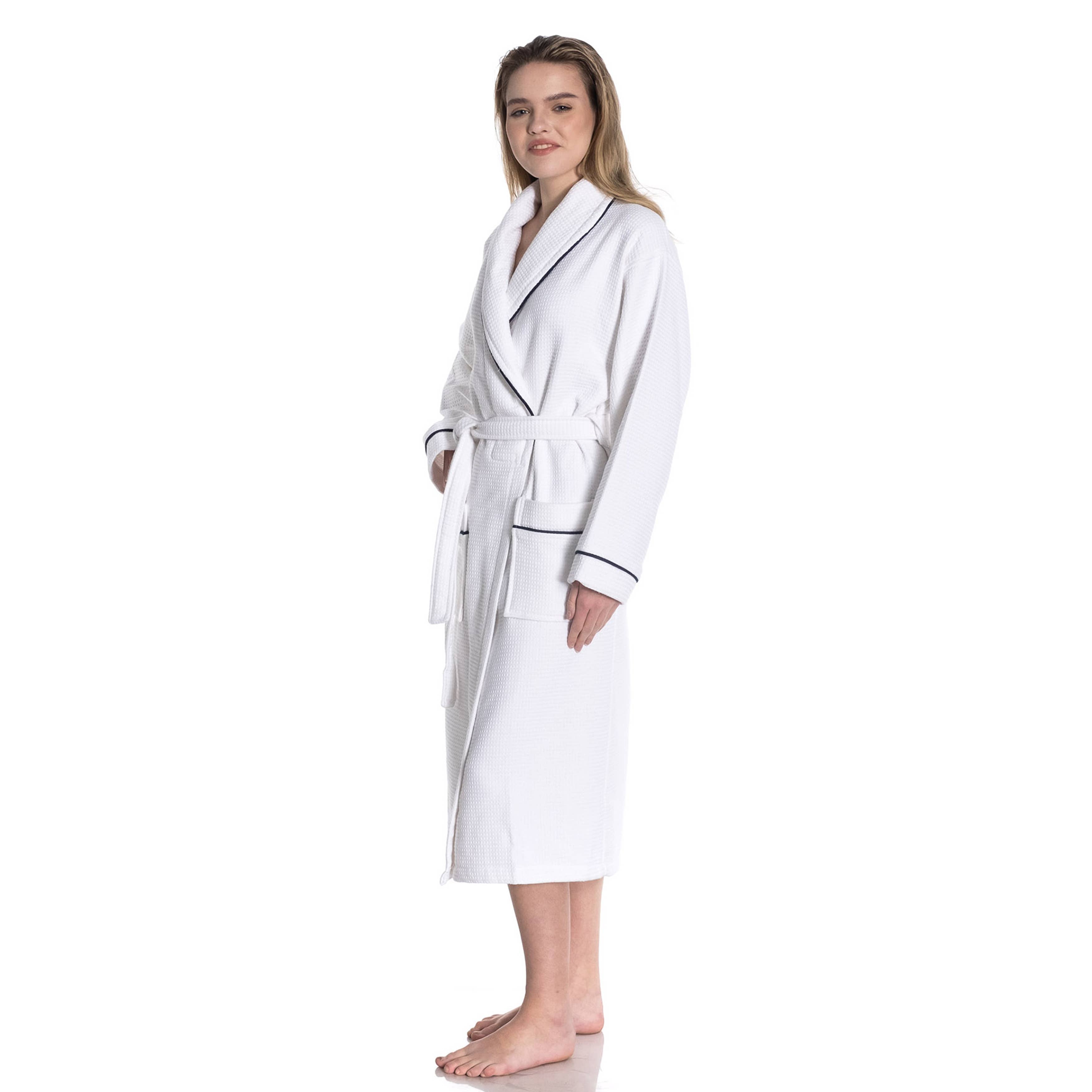 East'N Blue Waffle Terry Cotton Unisex Turkish Bathrobe