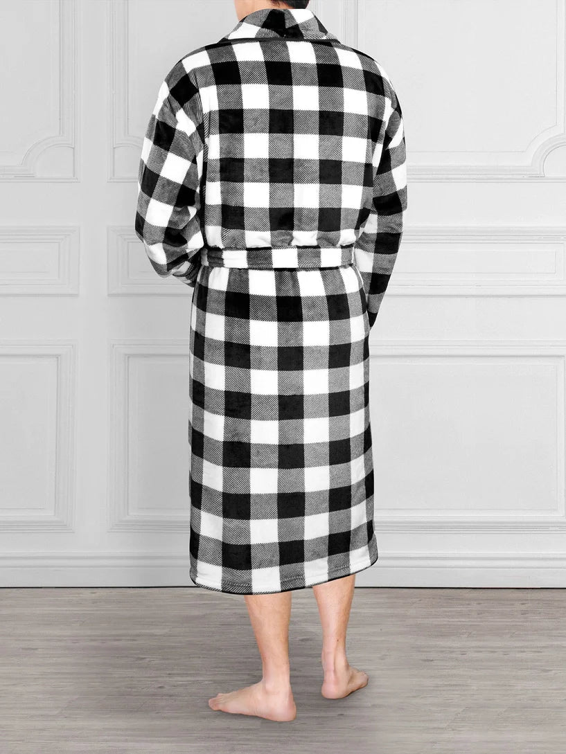 Pavilia Piping Fleece Men's Robe