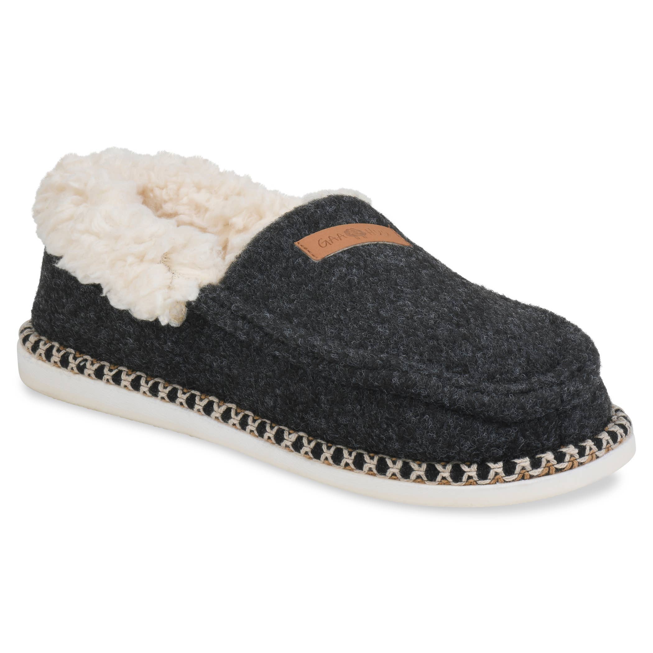 gaahuu Faux Wool & Shearling Memory Foam Moccasin Slippers