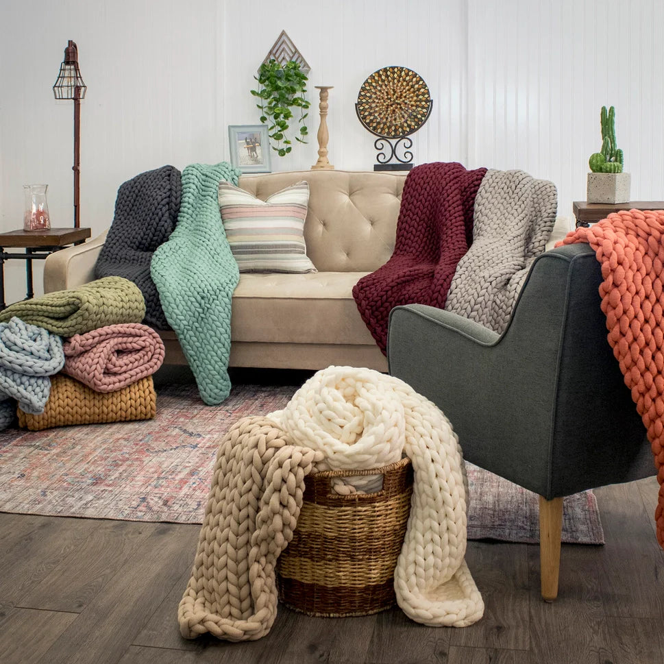 Donna Sharp Chunky Knit Throw Blanket