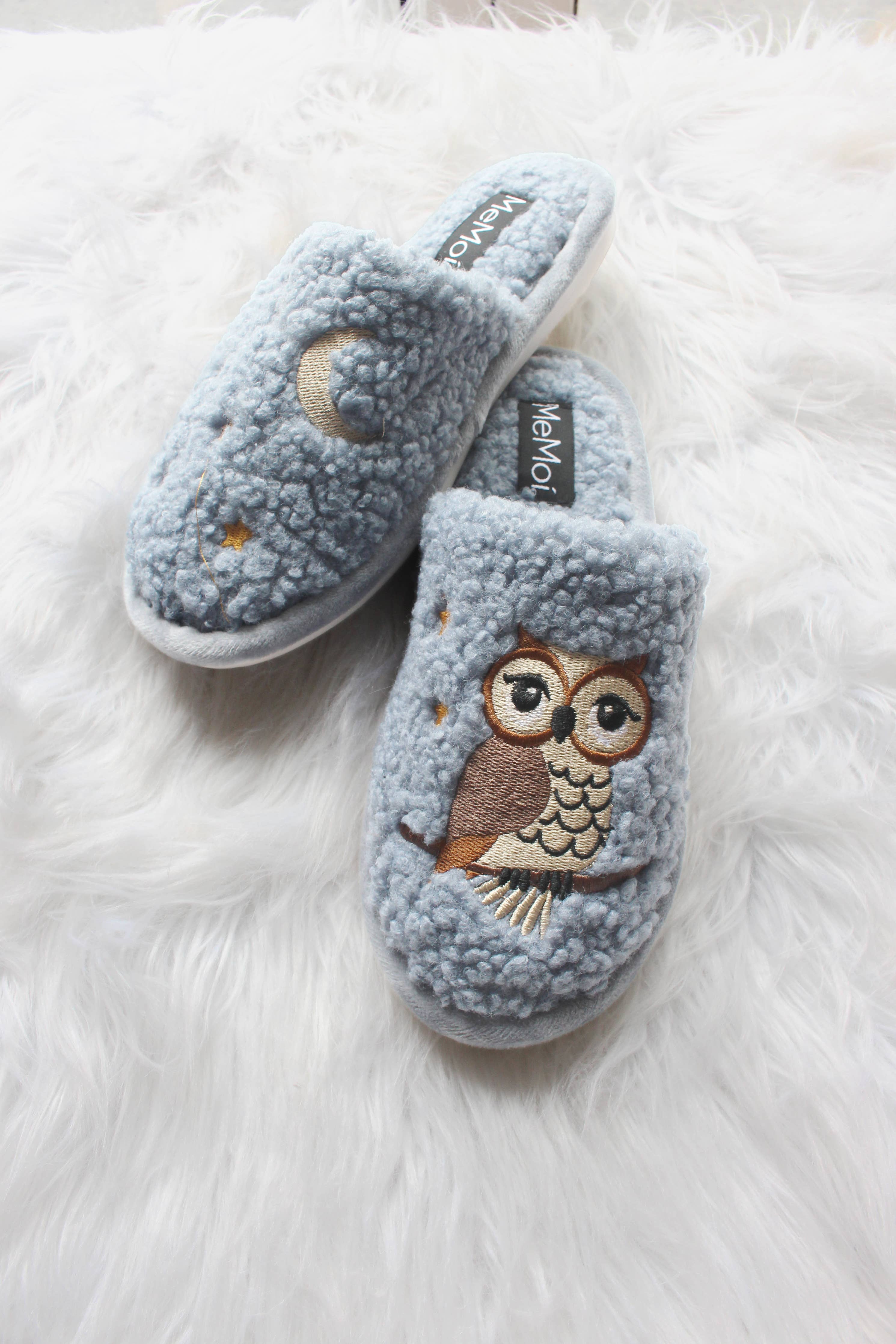 MeMoí Night Owl Memory Foam Mule Slippers