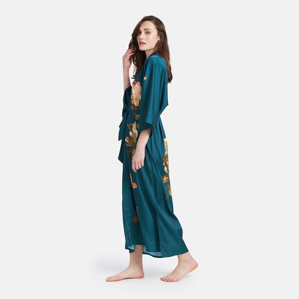 KIM+ONO Peony & Butterfly Women's Long Kimono Robe