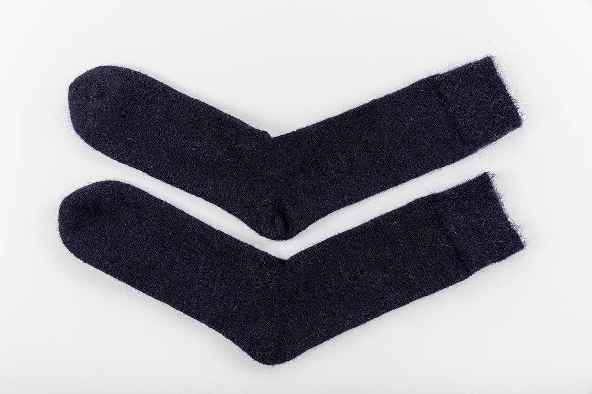 Pairs Scotland Ultra Soft Alpaca Wool Everyday Socks / Inky Blue