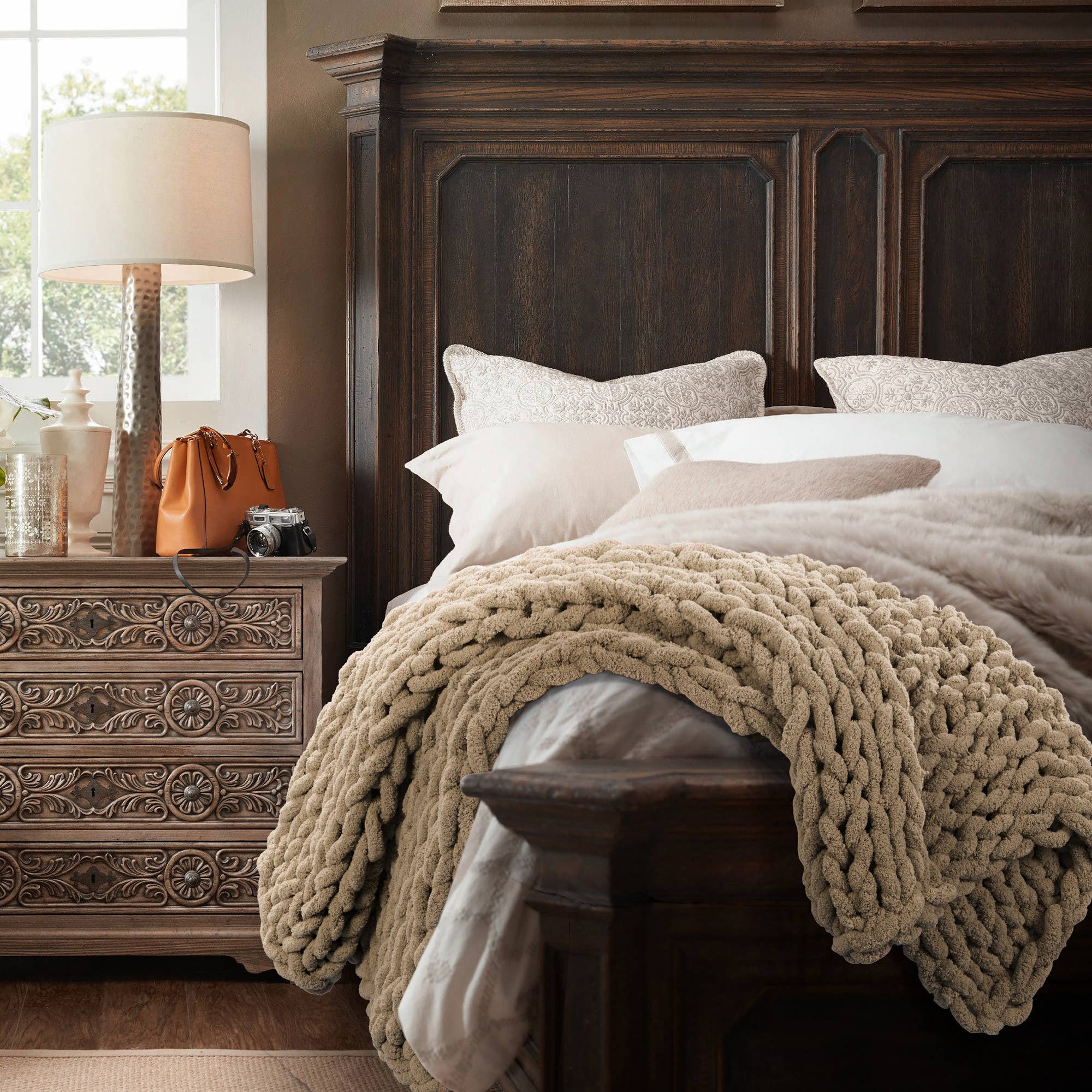 Donna Sharp Chenille Chunky Knit Throw Blanket