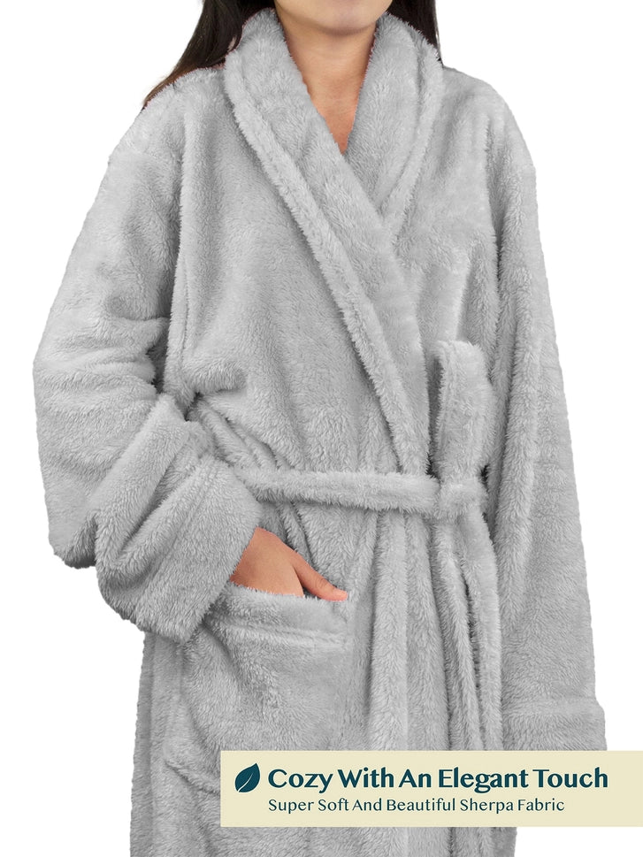 Pavilia Sherpa Fleece Women's Robe