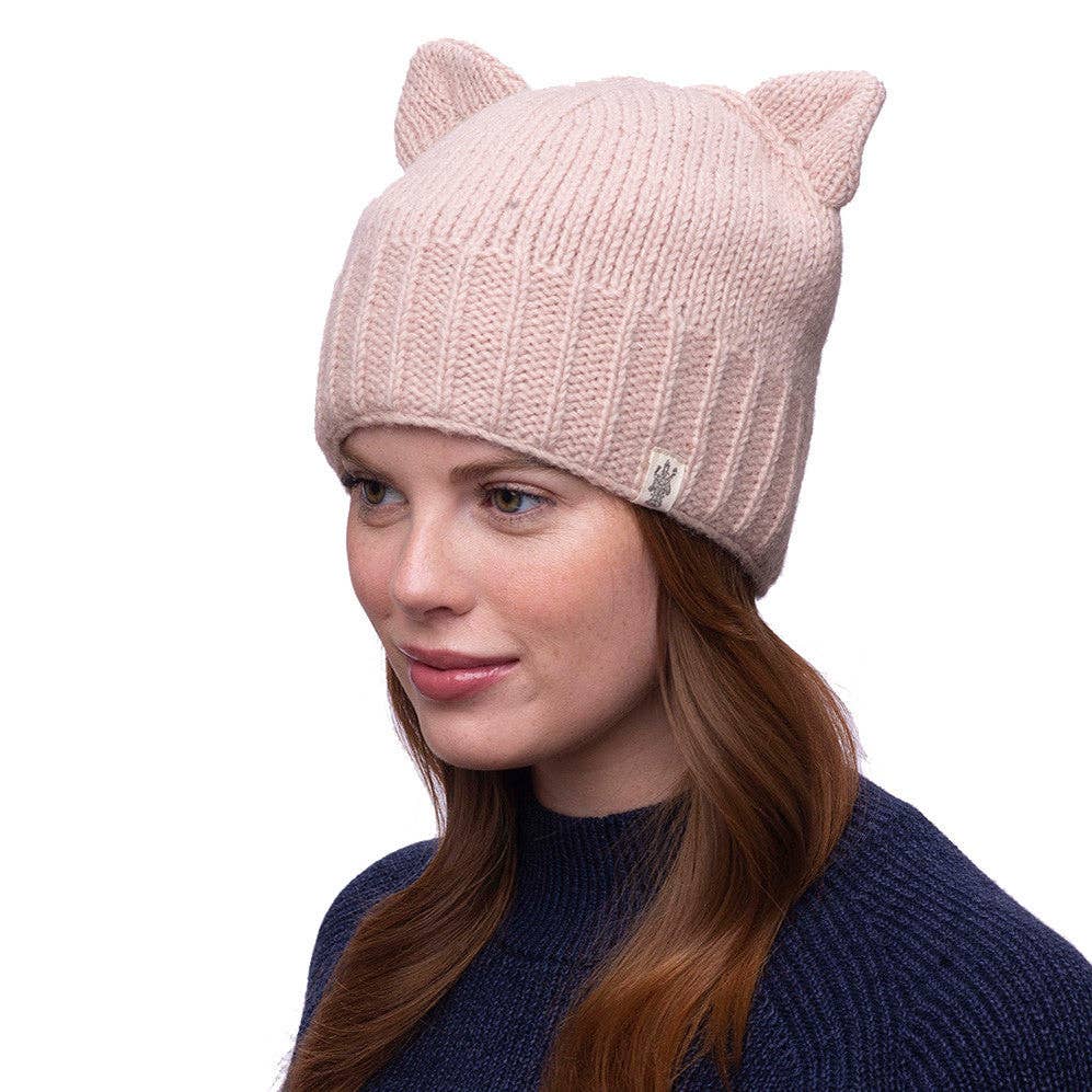 Nirvanna Designs Kitty Ears Hand-Knit Wool Beanie