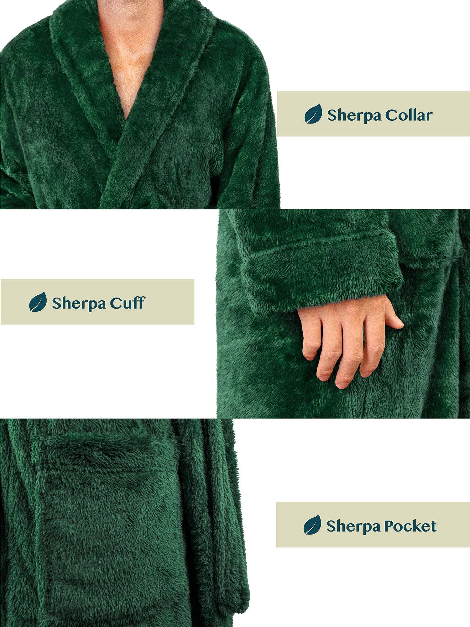 Pavilia Sherpa Fleece Men's Robe