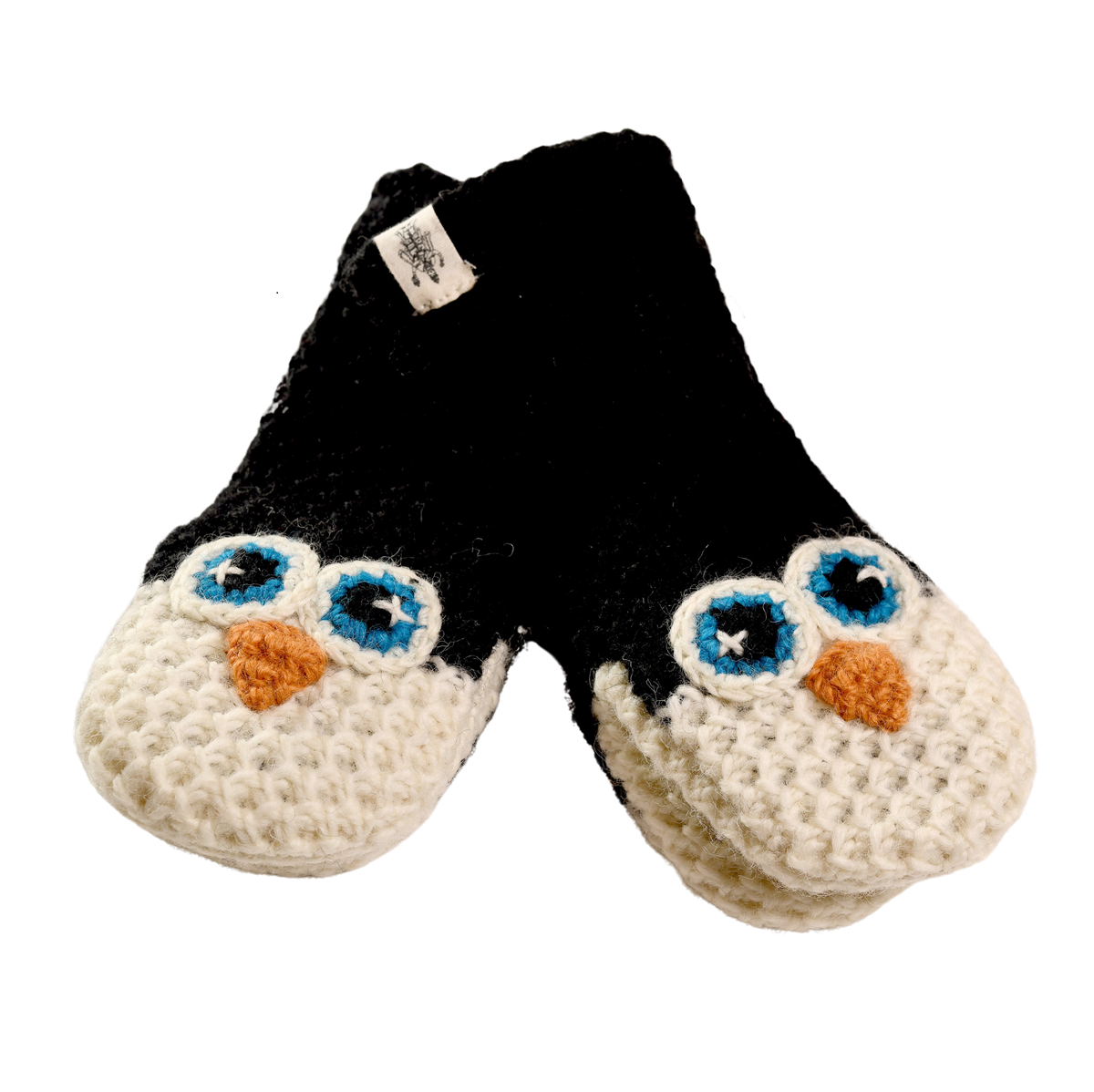 Nirvanna Designs Penguin Hand-Crochet Wool Mittens