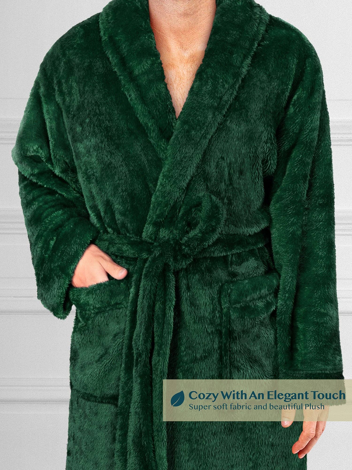 Pavilia Sherpa Fleece Men's Robe