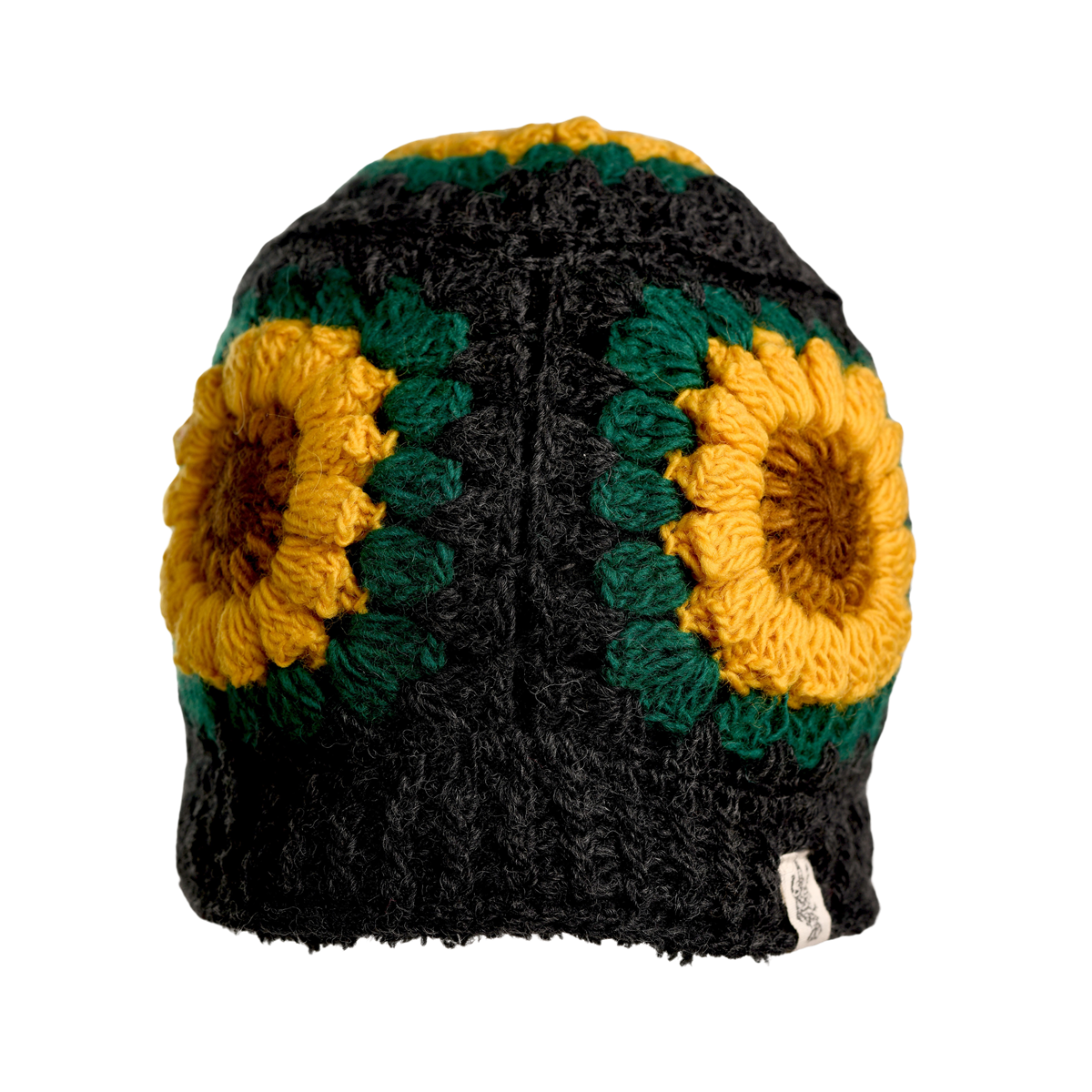 Nirvanna Designs Blooming Sunflower Hand-Knit Wool Beanie