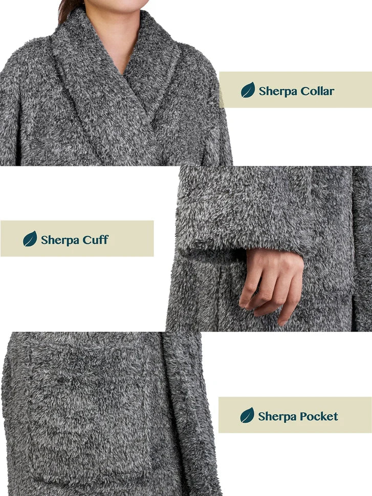 Pavilia Sherpa Fleece Women's Robe