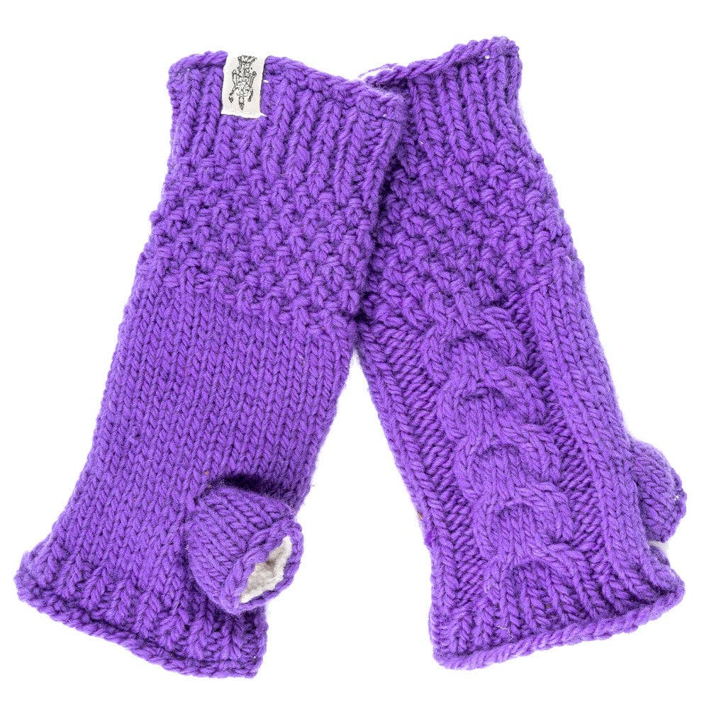 Nirvanna Designs Cable Hand-Knit Wool Hand Warmers