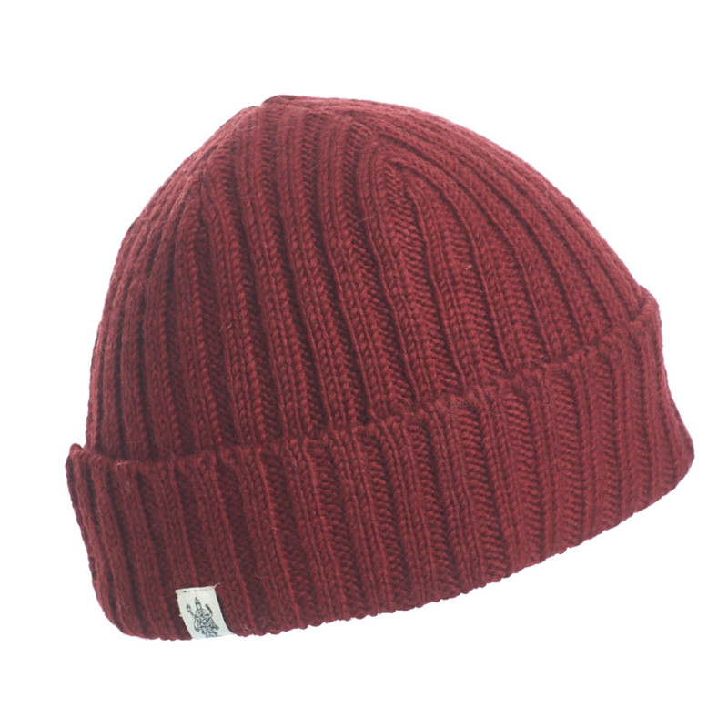 Nirvanna Designs Clyde Hand-Knit Wool Ribbed Beanie