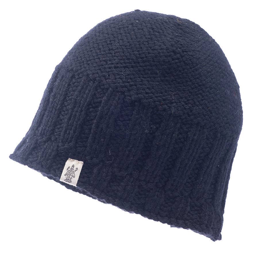 Nirvanna Designs Percy Hand-Knit Wool Ribbed Beanie