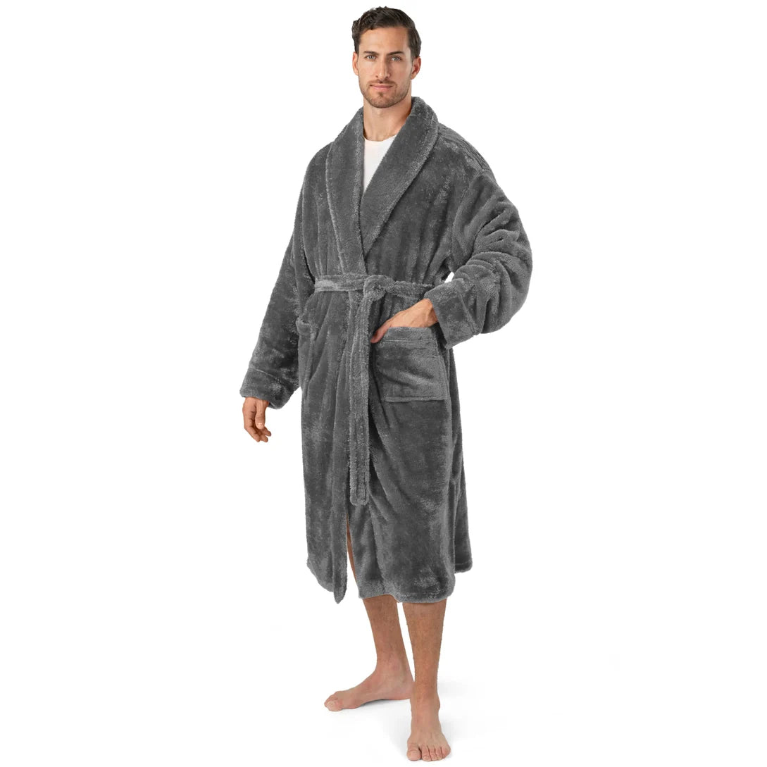 Pavilia Sherpa Fleece Men's Robe