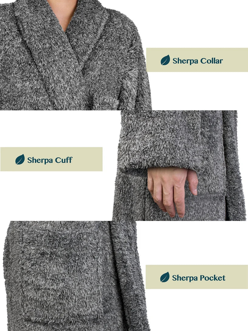 Pavilia Sherpa Fleece Men's Robe