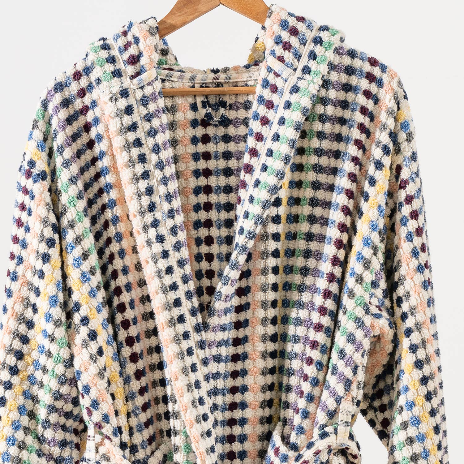 Kikoya Hand Loomed Women's Turkish Cotton Robe / Pastel Tones