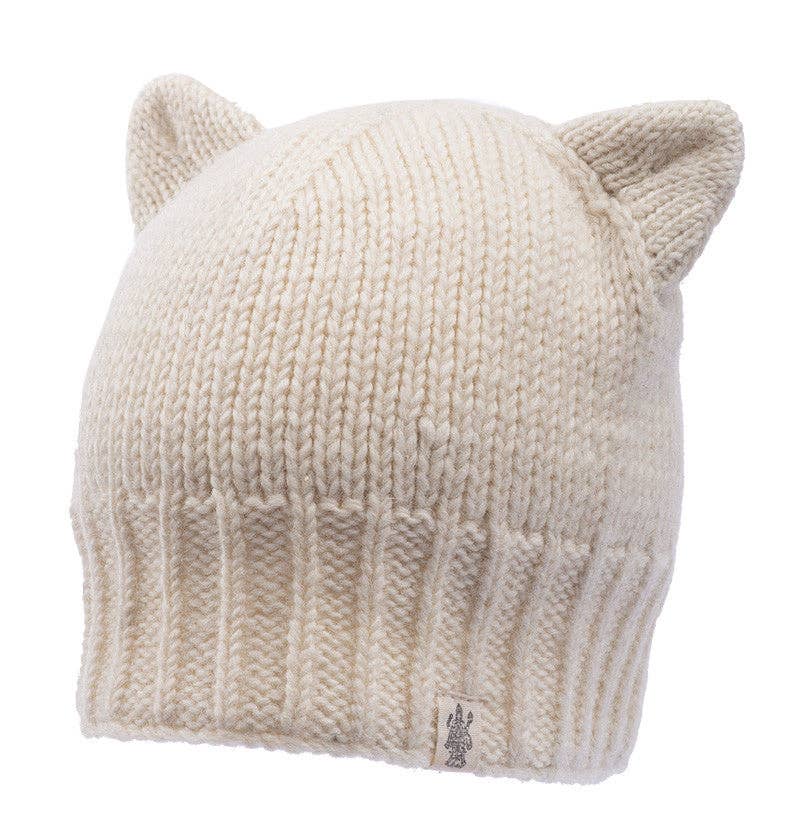 Nirvanna Designs Kitty Ears Hand-Knit Wool Beanie