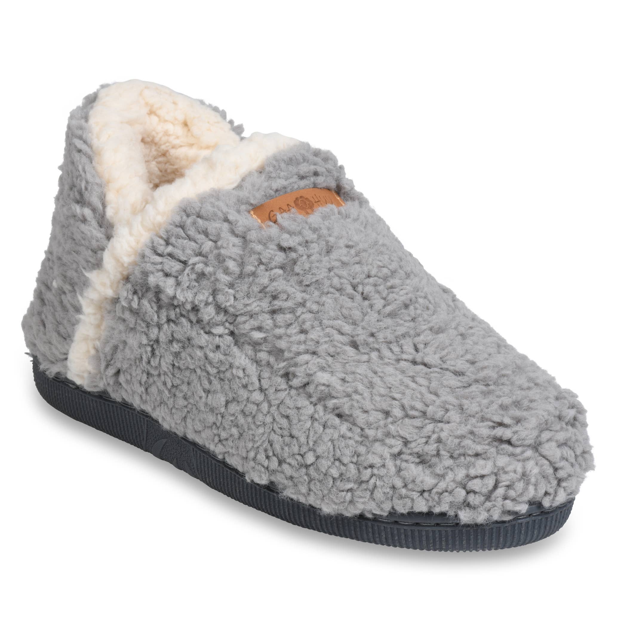 gaahuu Berber & Faux Shearling Memory Foam Slipper Boots
