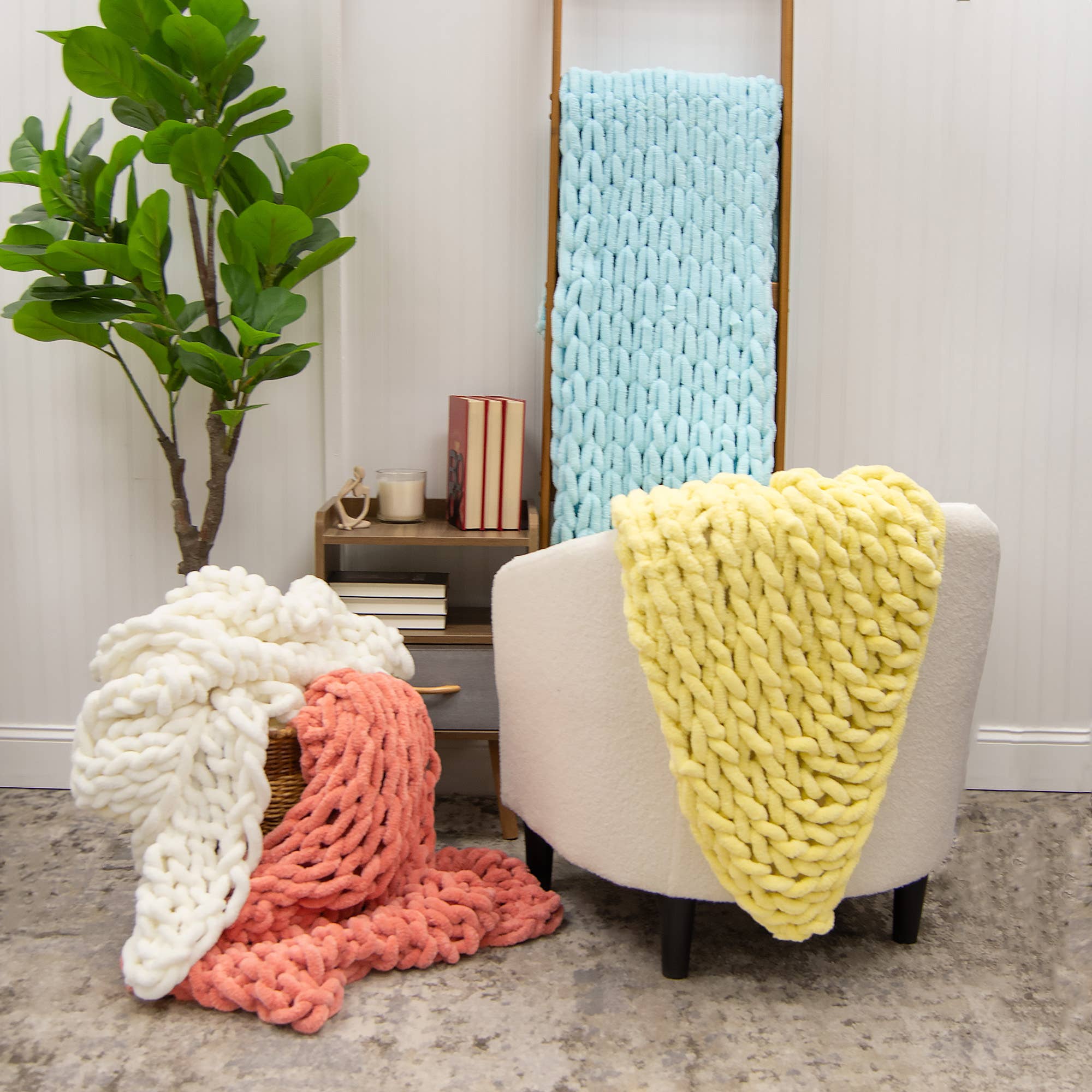 Donna Sharp Chenille Chunky Knit Throw Blanket