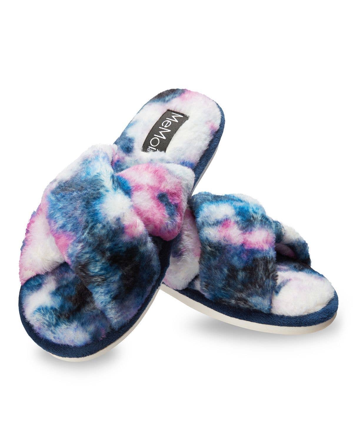 MeMoí Stardust Tie Dye Memory Foam Slide Slippers