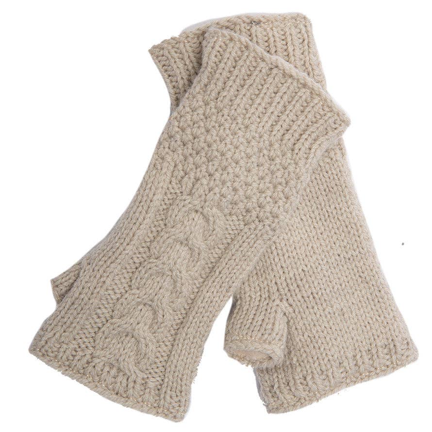 Nirvanna Designs Cable Hand-Knit Wool Hand Warmers