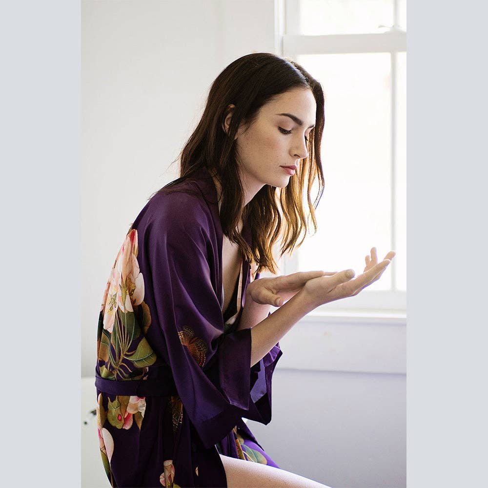 KIM+ONO Peony & Butterfly Women's Long Kimono Robe