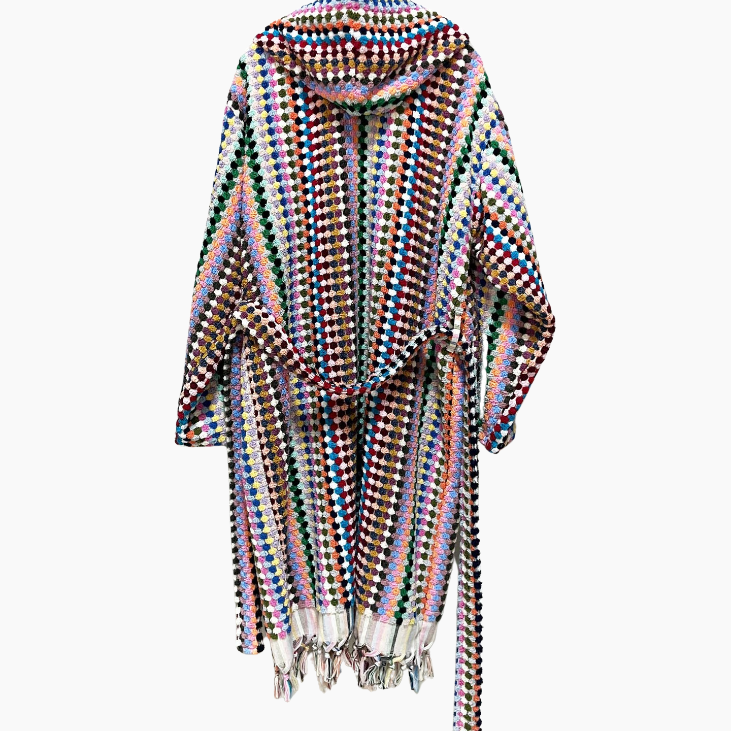 Kikoya Hand Loomed Women's Turkish Cotton Robe / Rainbow Tones