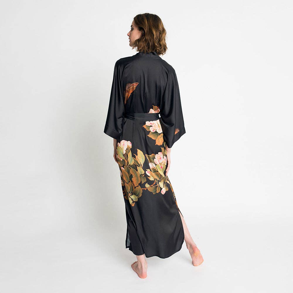 KIM+ONO Peony & Butterfly Women's Long Kimono Robe