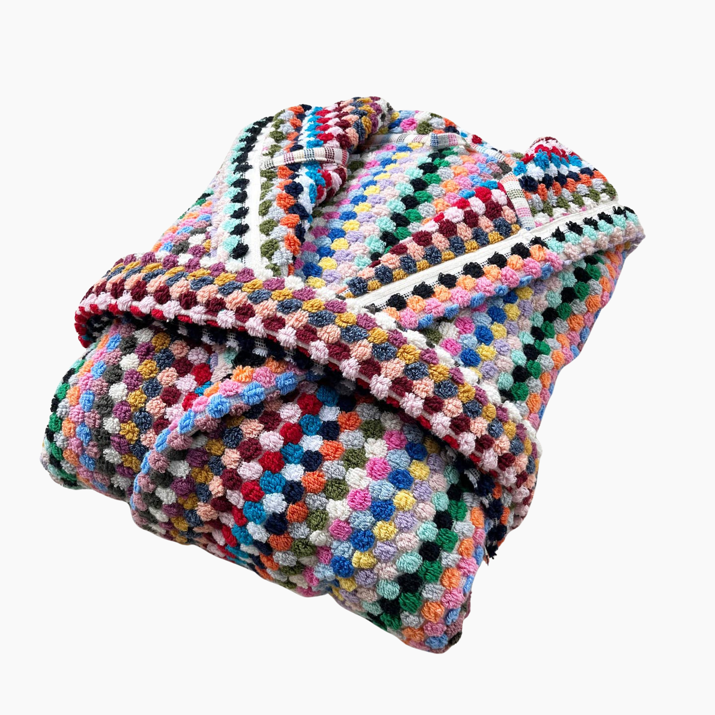 Kikoya Hand Loomed Women's Turkish Cotton Robe / Rainbow Tones