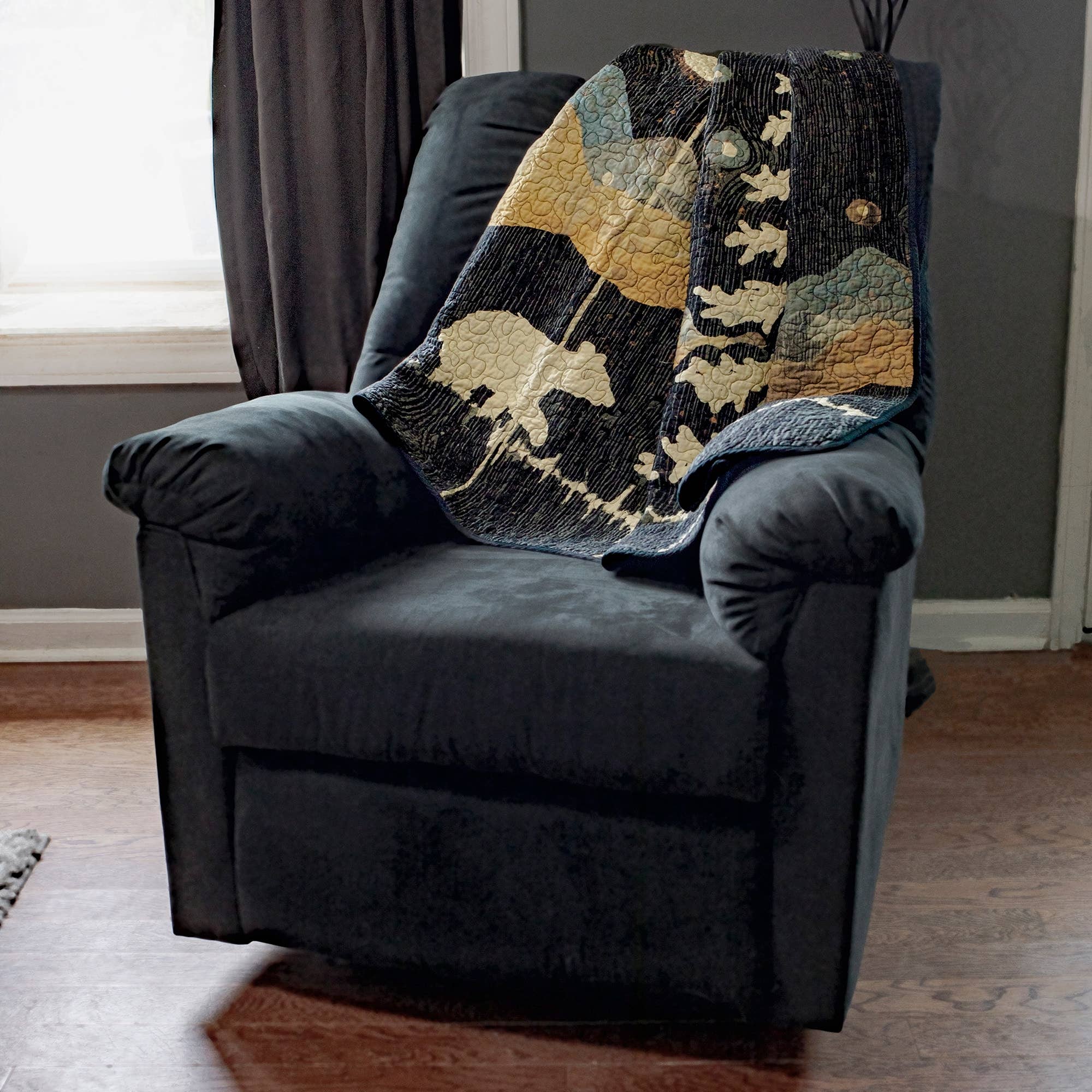 Donna Sharp Moonlit Bear Quilted Throw Blanket