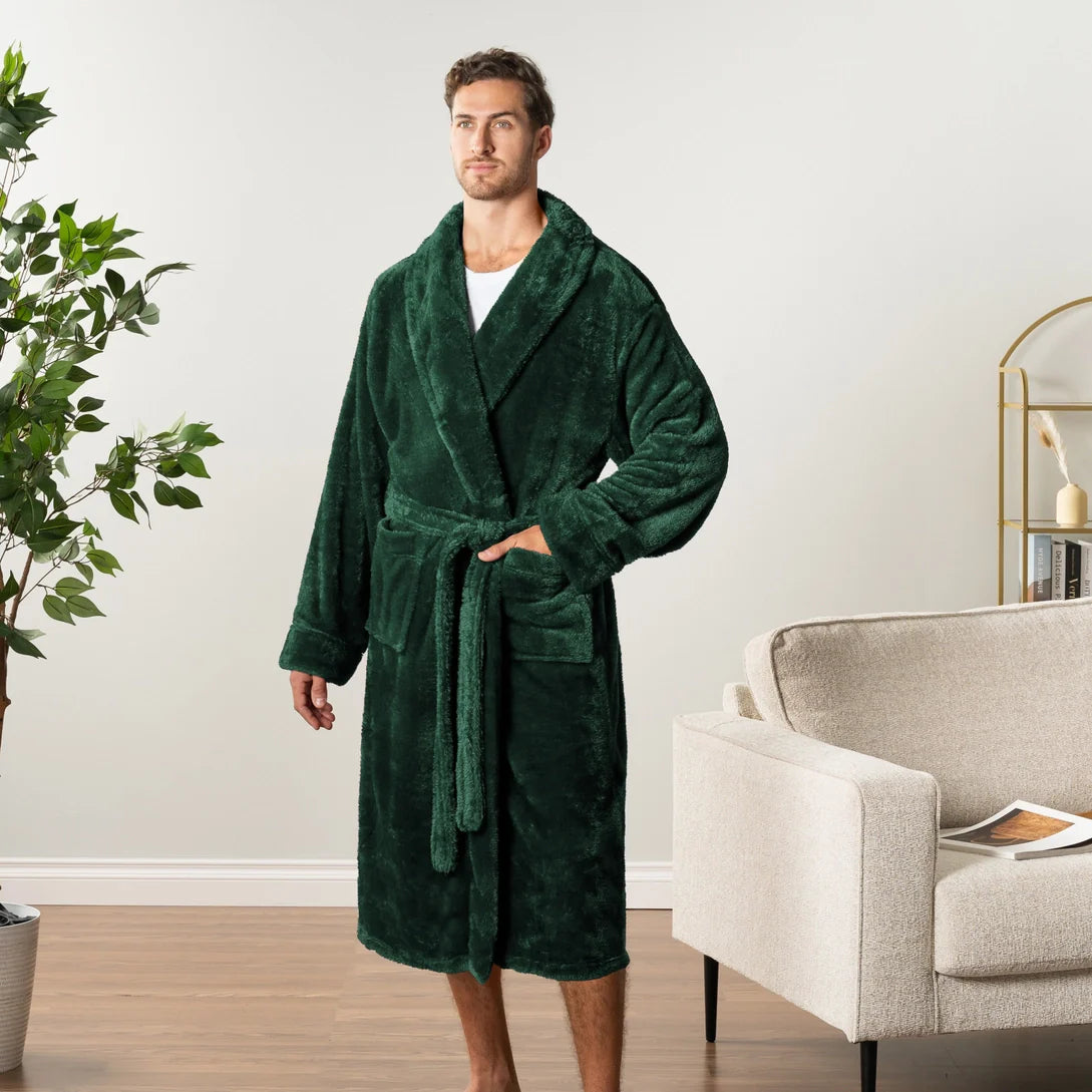 Pavilia Sherpa Fleece Men's Robe