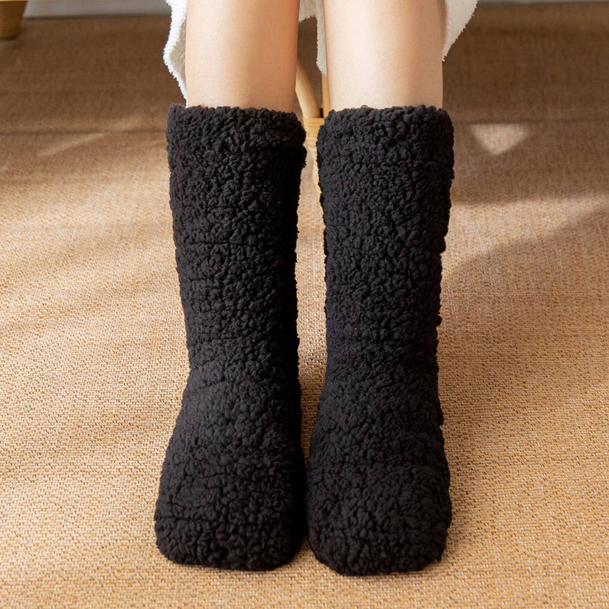 ACCITY Plush Sherpa on All Sides Slipper Socks