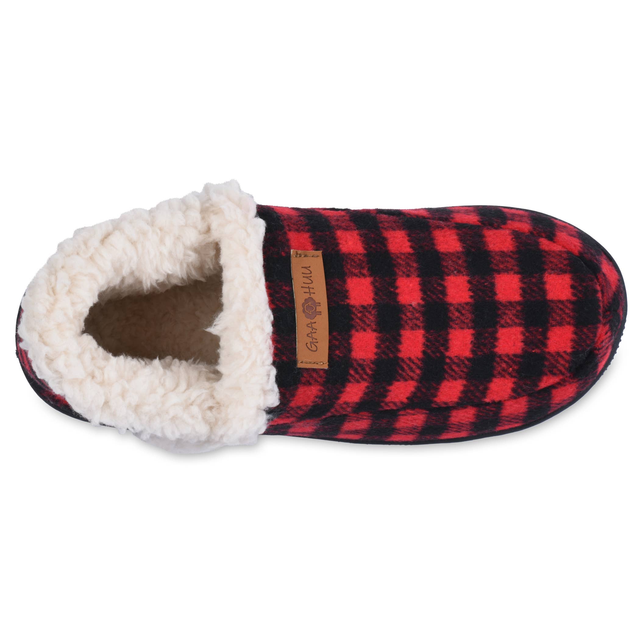 gaahuu Buffalo Plaid & Faux Shearling Memory Foam Slipper Boots