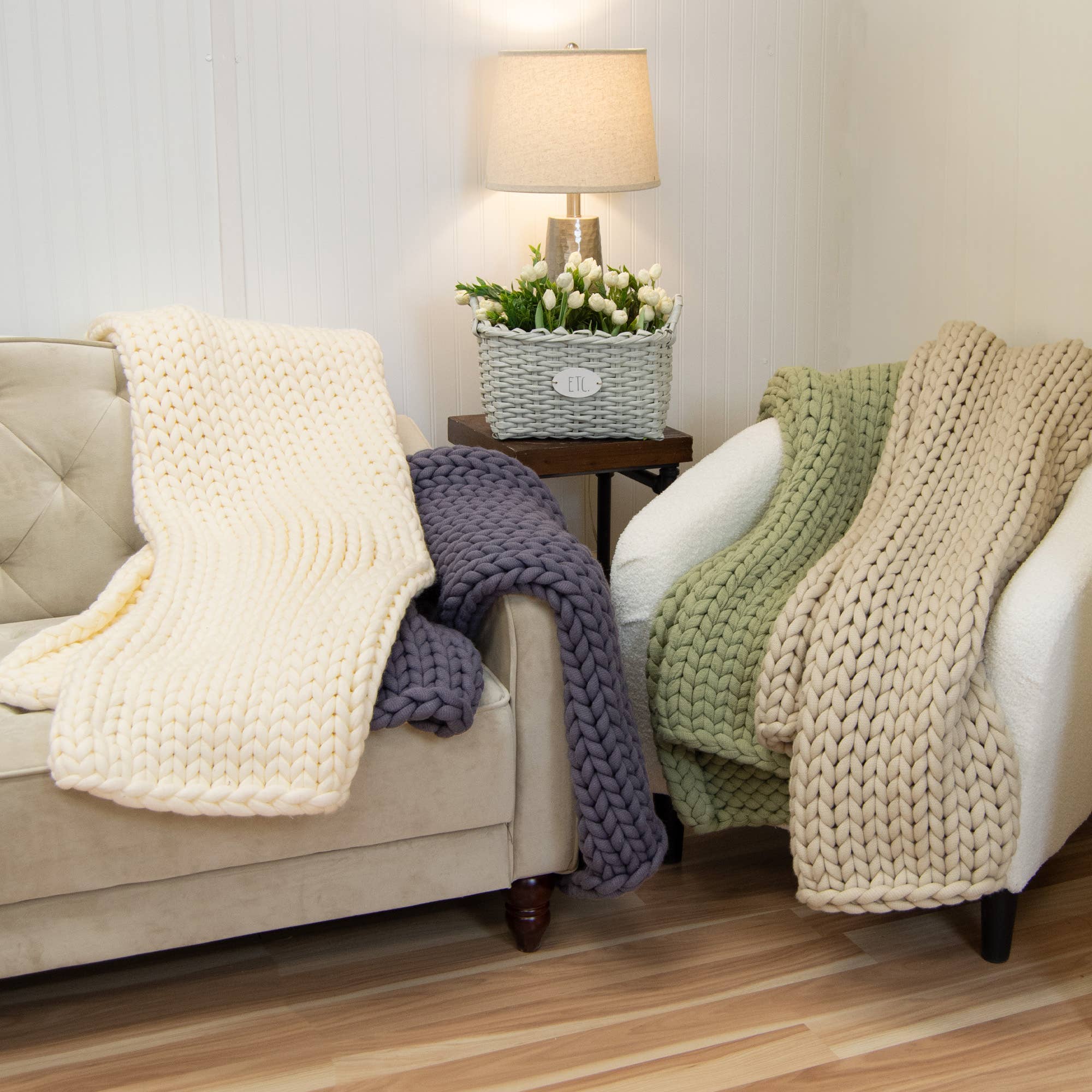 Donna Sharp Chunky Knit Throw Blanket