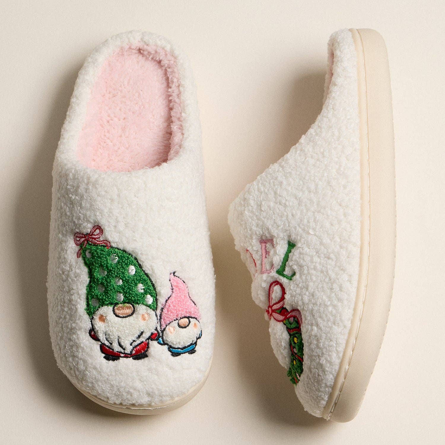 Frem Gnome & Gnoel Ultra-Soft Holiday Mule Slippers