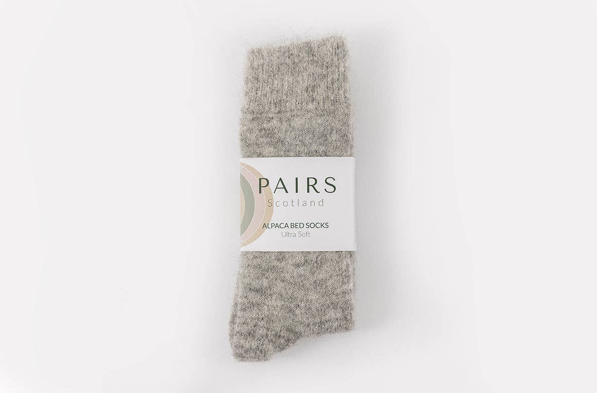 Pairs Scotland Ultra Soft Alpaca Wool Everyday Socks / Stone Taupe