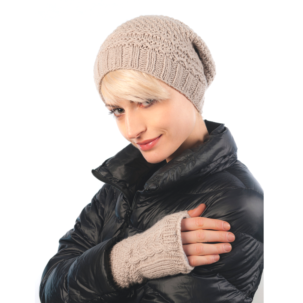 Nirvanna Designs Cable Hand-Knit Wool Hand Warmers