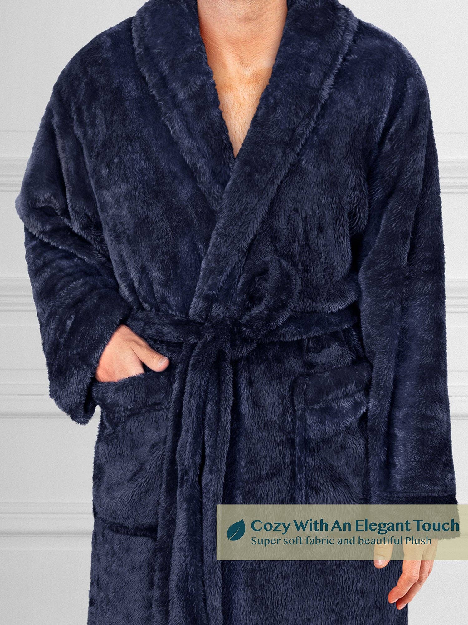 Pavilia Sherpa Fleece Men's Robe