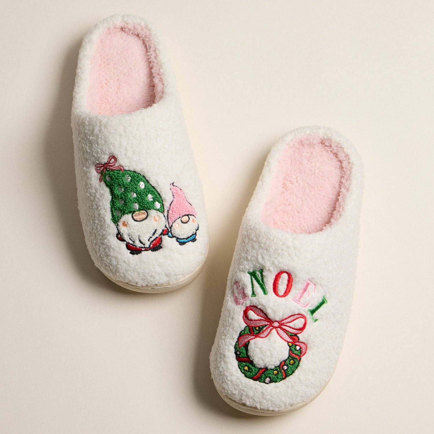 Frem Gnome & Gnoel Ultra-Soft Holiday Mule Slippers