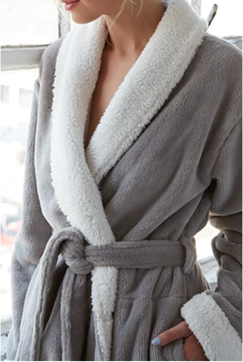 Pure Fiber Keila Sherpa Fleece Women's Robe